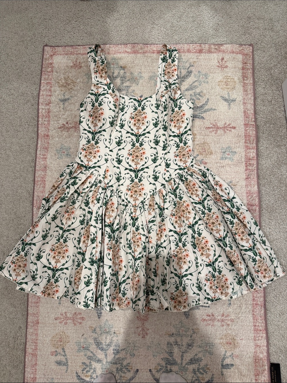 NWOT Agua by Agua Bendita Pluma floral corset cotton dress